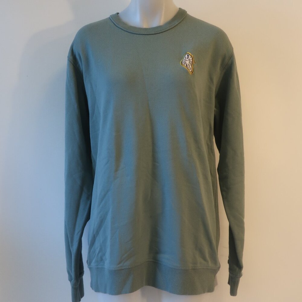 Mens Ascolour Green Clock Design Sweatshirt L